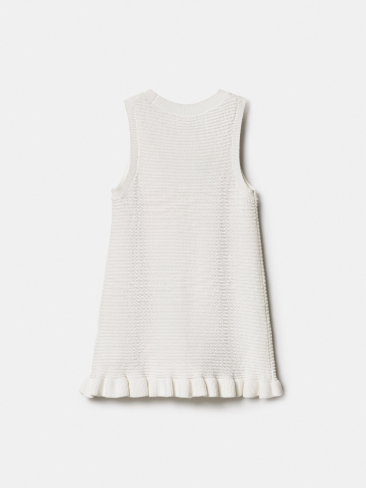 вязаное платье с вышивкой для девочек из россии вид сбоку