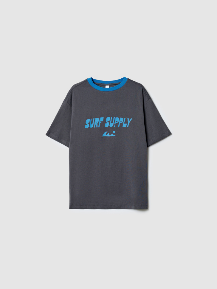 футболка оверсайз с принтом для мальчиков по цене 999 руб вид справа