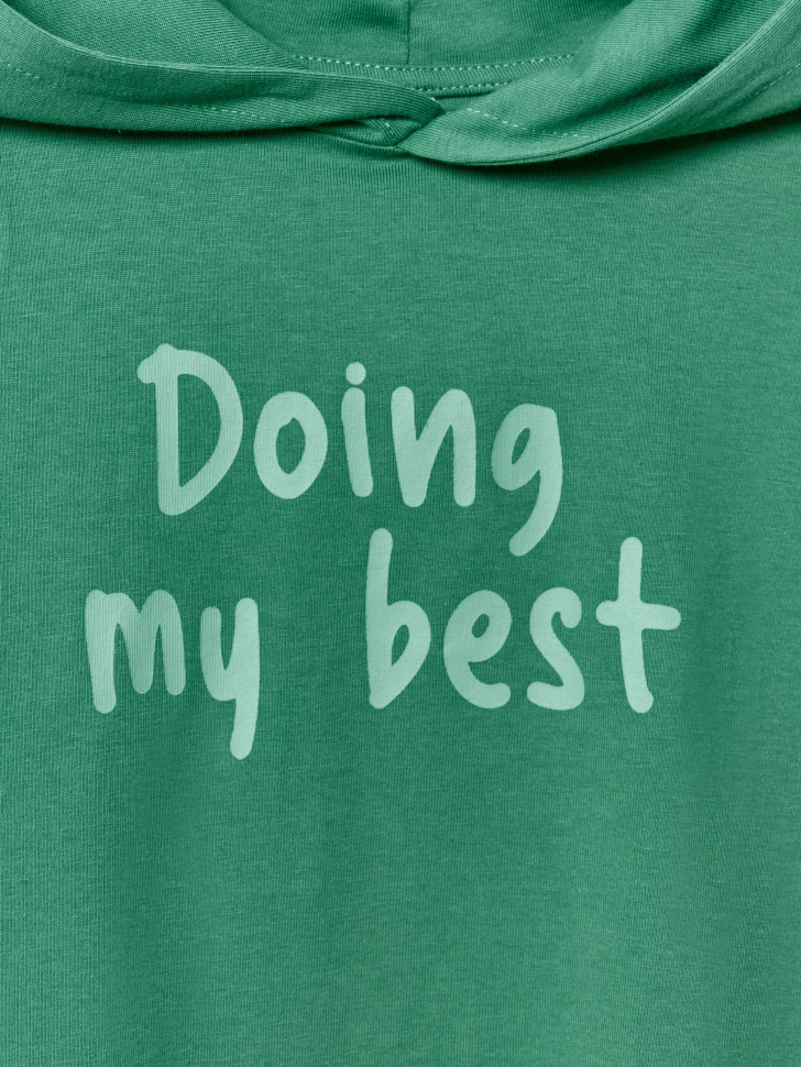 футболка оверсайз с капюшоном для мальчиков из россии вид сбоку