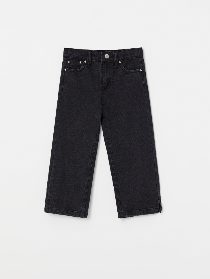 Широкие джинсы для девочек (черный, 104/ 4-5 YEARS) sela 4640078721931 - фото 2