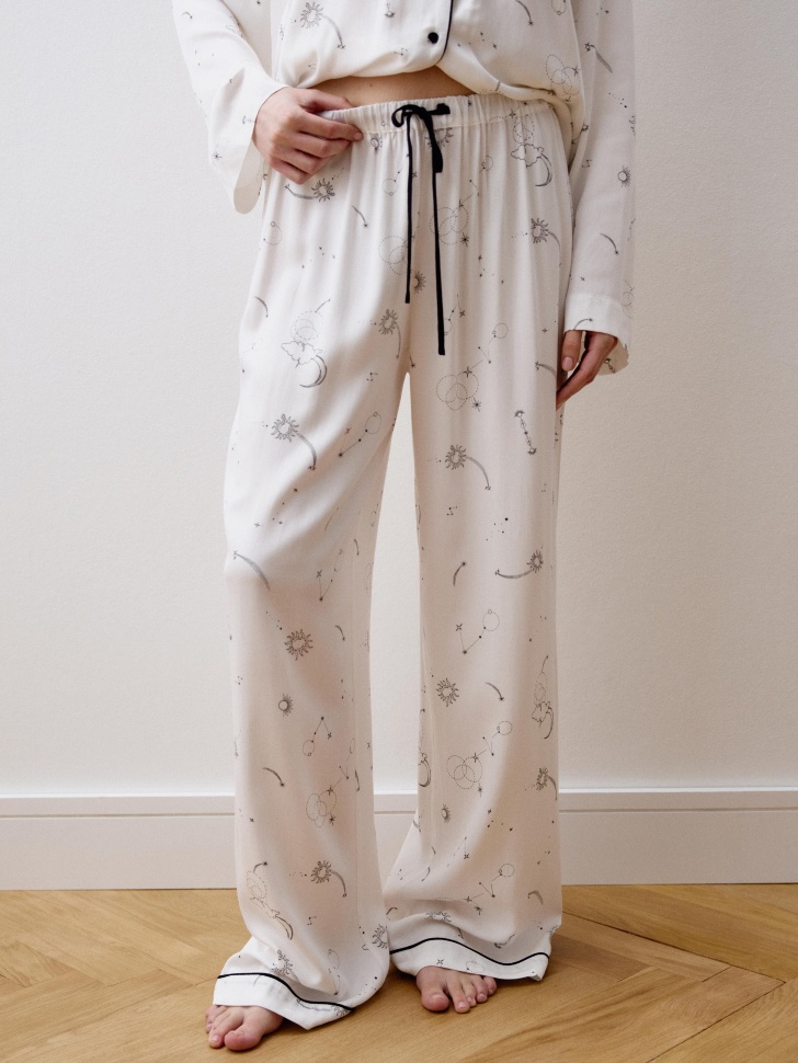 пижамные брюки с принтом из саржевой вискозы 4680798797359 по акции