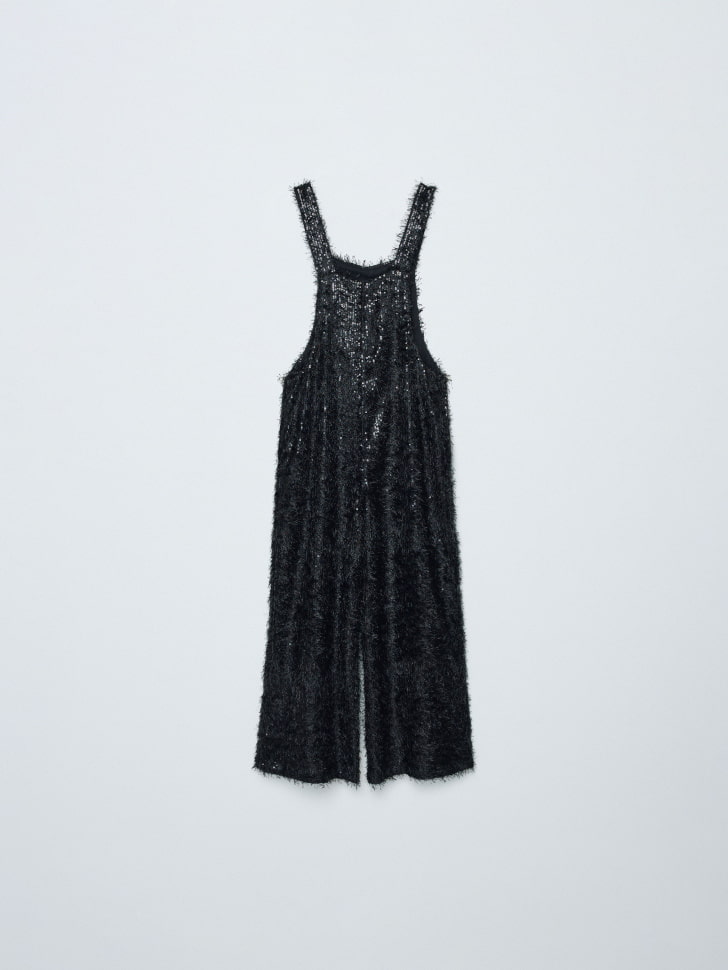 пушистый комбинезон с пайетками для девочек 4680798724539 по акции