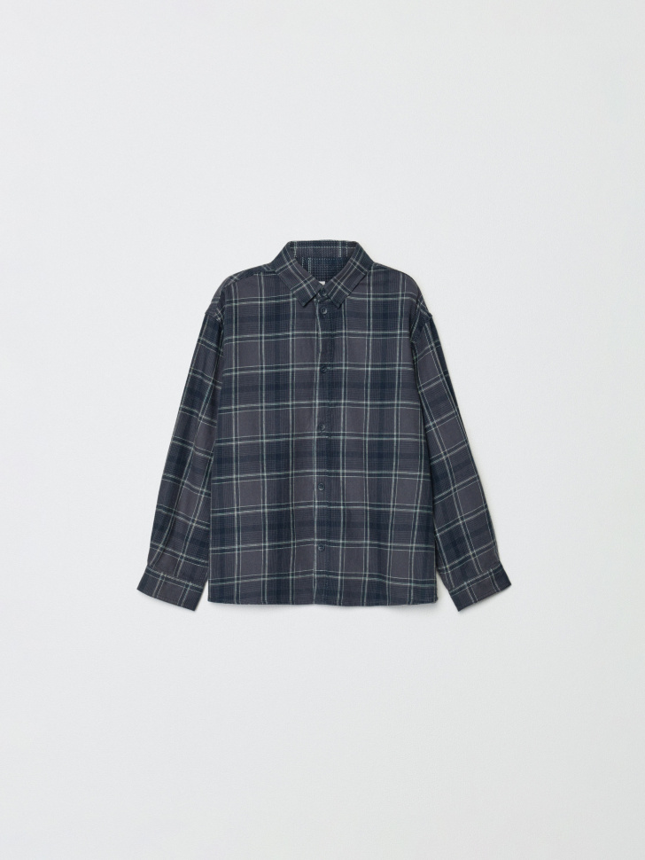 рубашка в клетку оверсайз для мальчиков 4610517097262 фотография