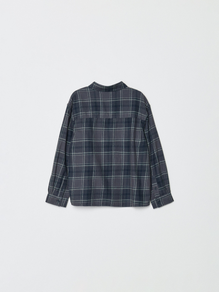 рубашка в клетку оверсайз для мальчиков 4610517097262 по акции