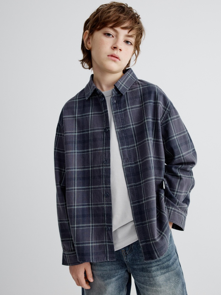 Рубашка Sela в клетку оверсайз, арт. 33158