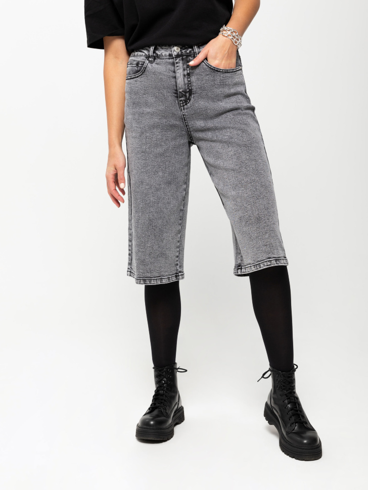 шорты джинсовые женские (серый, XS) от Sela