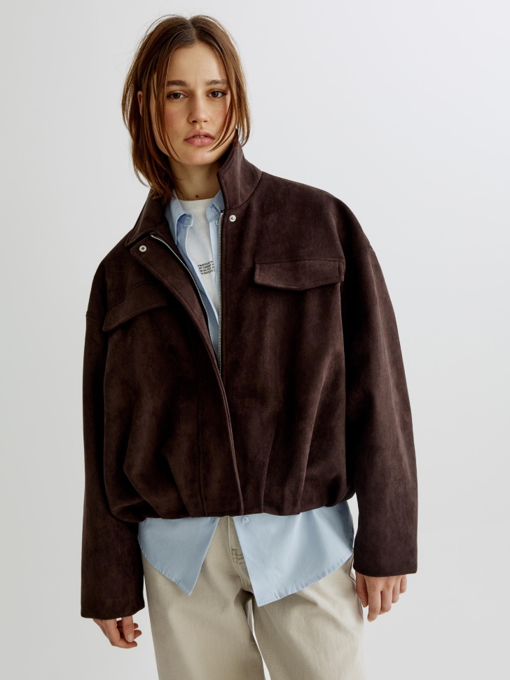 Куртка Sela из искусственной замши, коричневый, арт. 40991