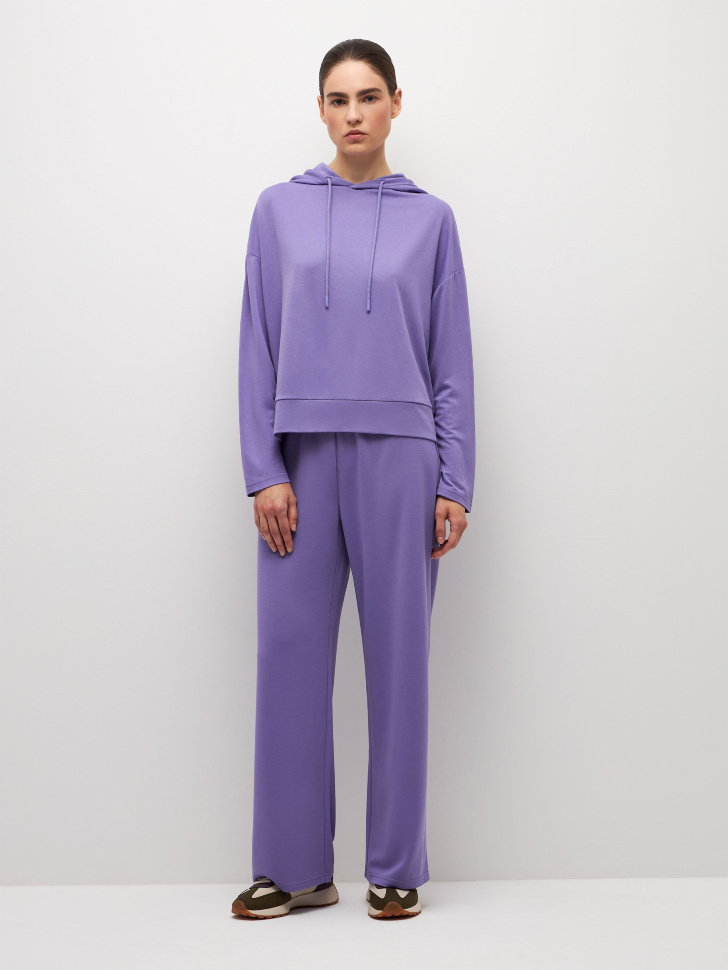 Широкие брюки из модала (фиолетовый, L) sela 4680129881832 - фото 1