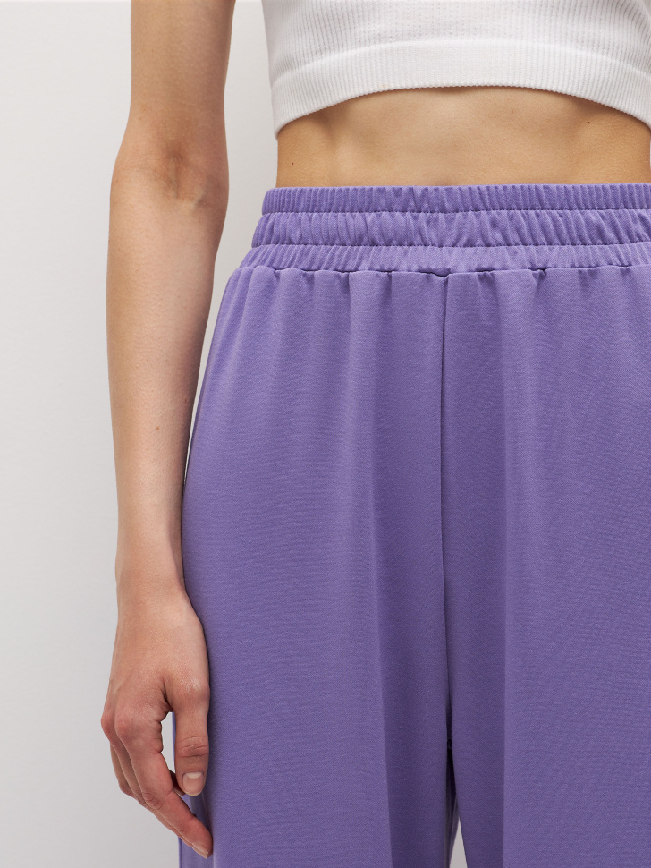 Широкие брюки из модала (фиолетовый, L) sela 4680129881832 - фото 3