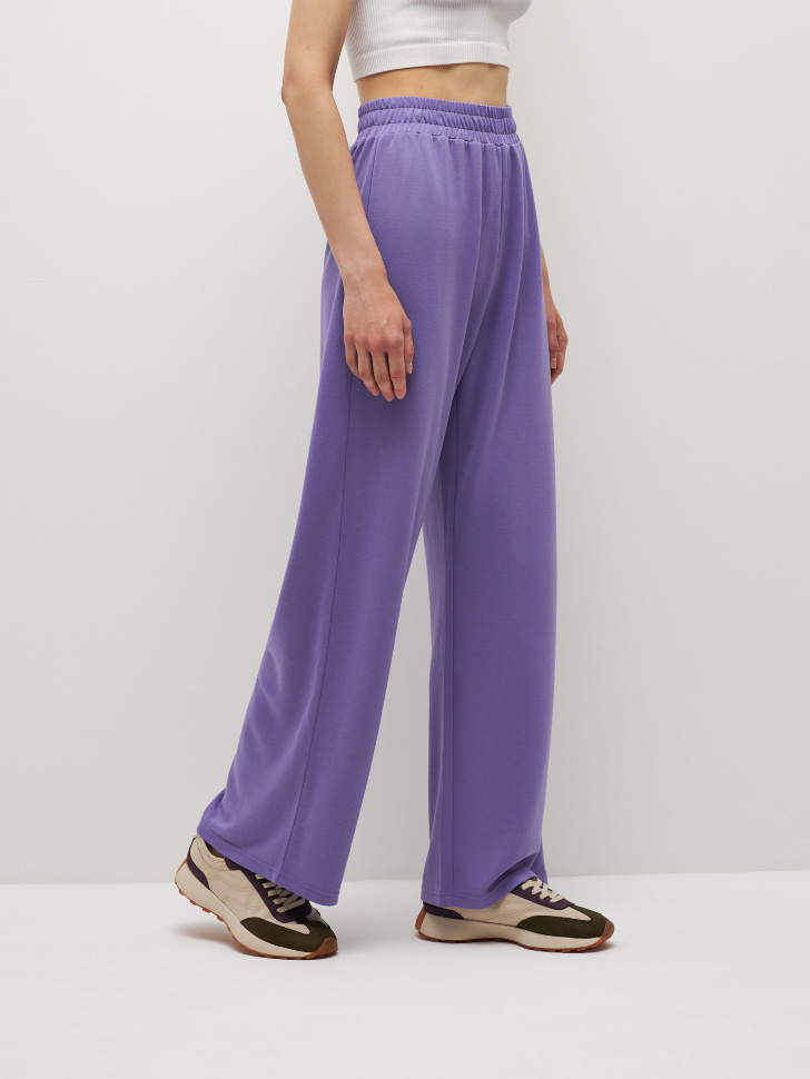 Широкие брюки из модала (фиолетовый, L) sela 4680129881832 - фото 5