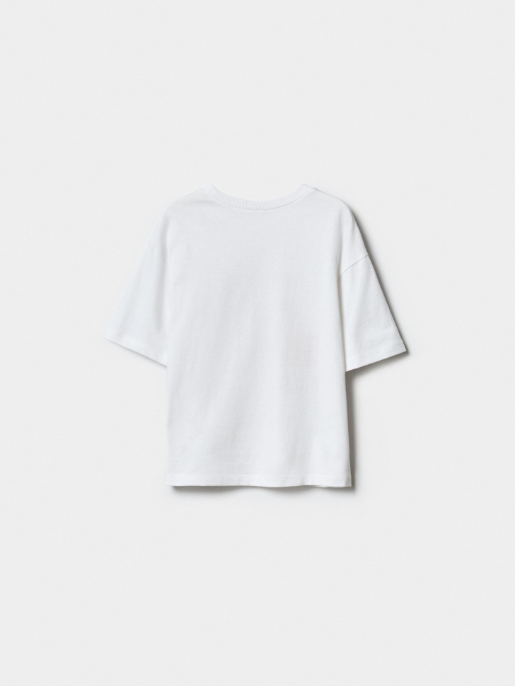 футболка оверсайз с принтом для мальчиков из россии вид сбоку