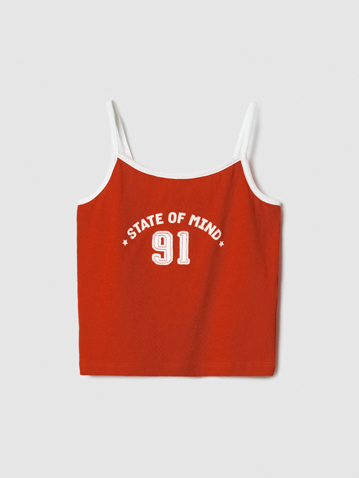 Укороченный топ Sela с принтом, красный, арт. 54350