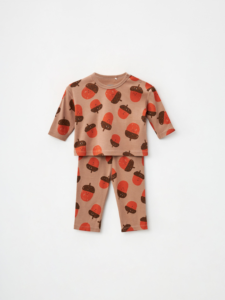 Трикотажная пижама с принтом для малышей (2 шт.) - фото 5