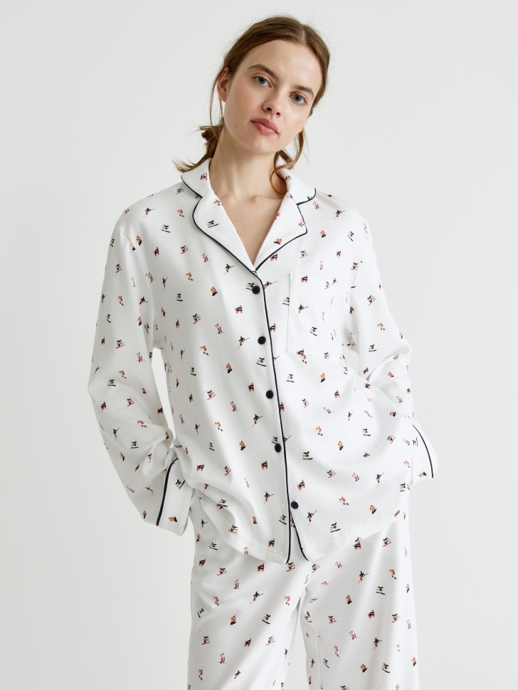 Пижама SELA Хлопковая с принтом, арт. 32309