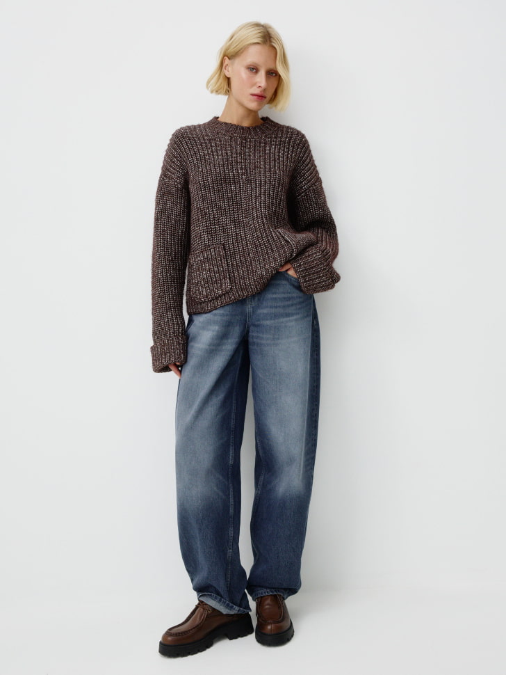 вязаный джемпер с содержанием шерсти 4610517176257 купить с доставкой