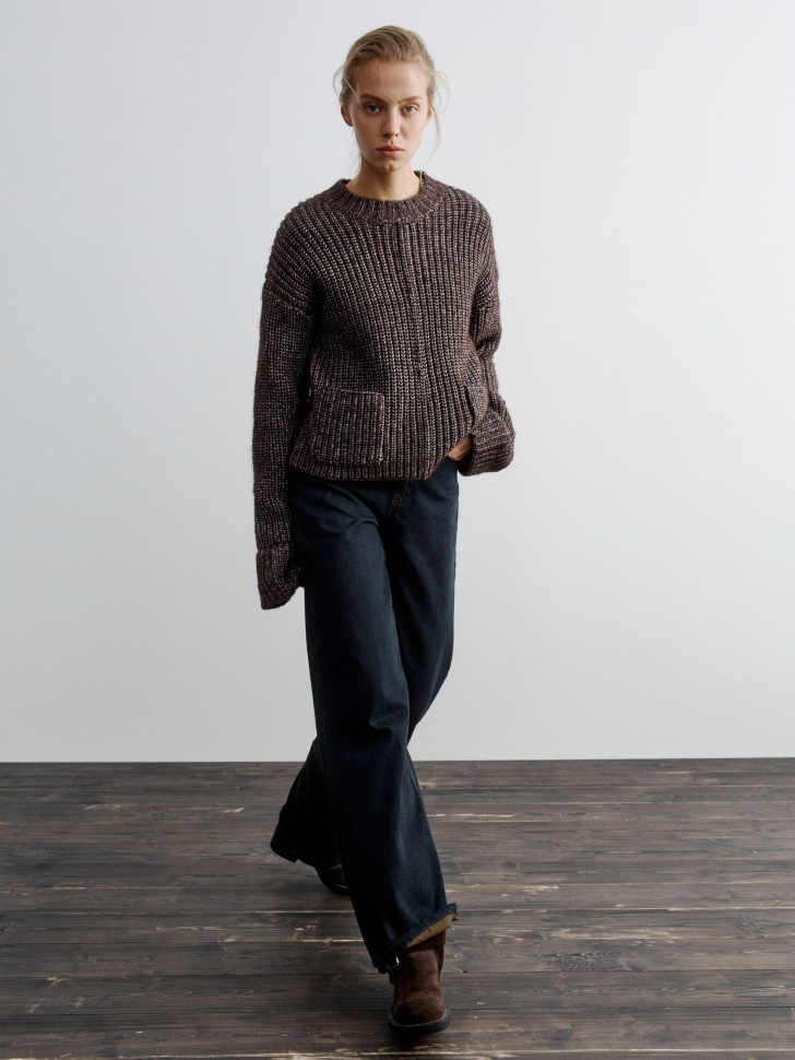 вязаный джемпер с содержанием шерсти 4610517176257 по акции