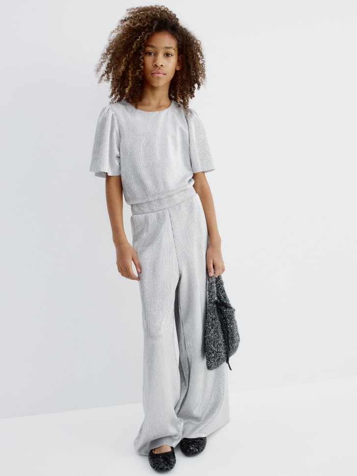 комбинезон с эффектом металлик для девочек 4680798754024 фотография