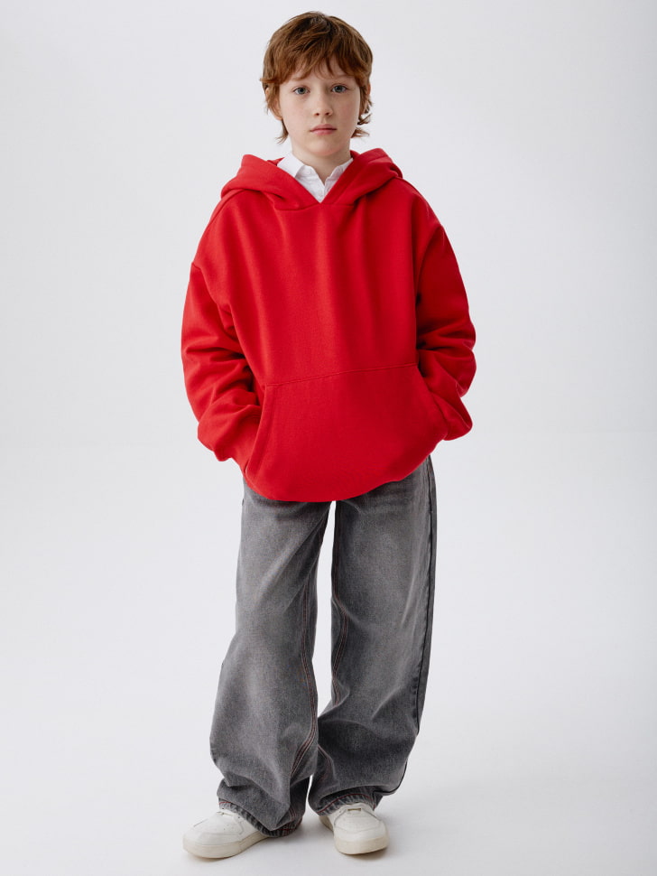 новогоднее худи с рожками на капюшоне для мальчиков 4610517010827 по акции