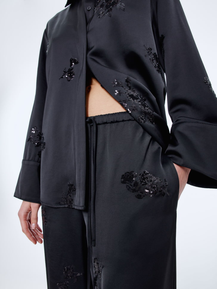 сатиновые брюки с пайетками 4610517090140 купить с доставкой