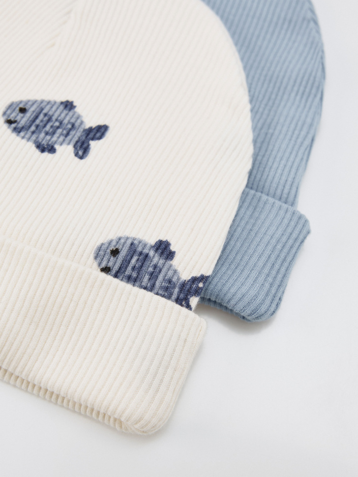 набор из 2 трикотажных шапок для малышей 4610517101662 по акции