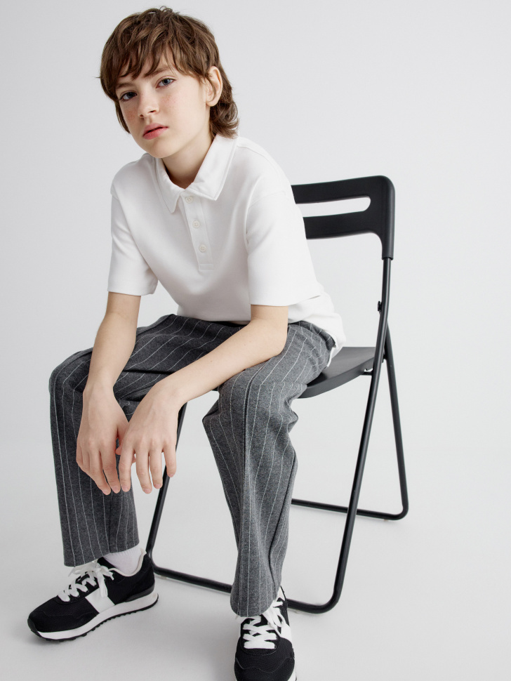 Детское поло оверсайз SELA, арт. 32378