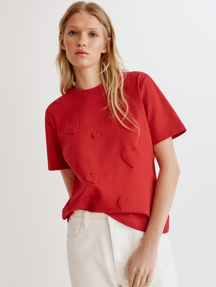 футболка с вышивкой и стразами 4610517492036 фотография