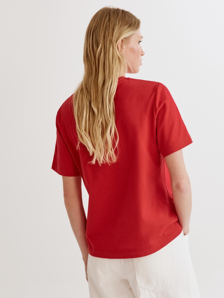 футболка с вышивкой и стразами по цене 1999 руб вид справа