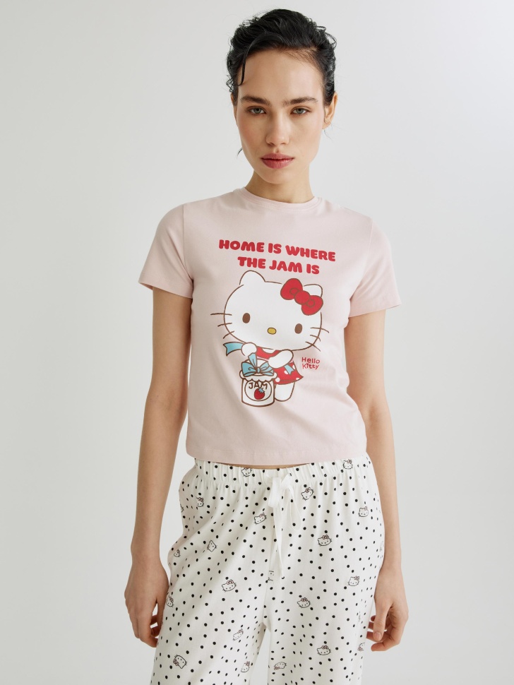 Футболка SELA с принтом Hello Kitty, розовый, арт. 39131