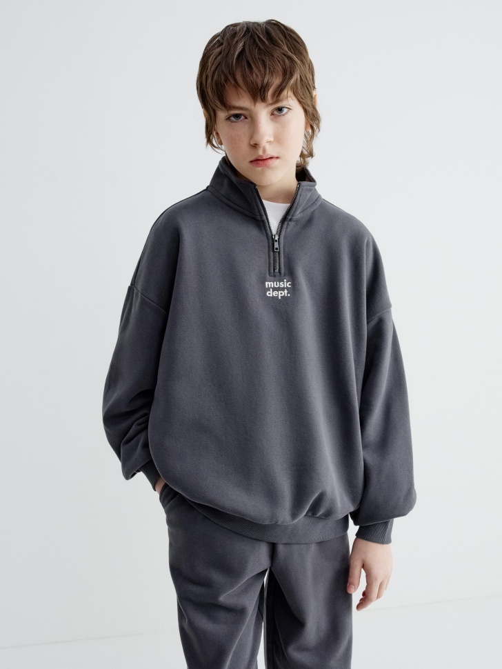 трикотажная толстовка с вышивкой для мальчиков 4610517424051 фотография