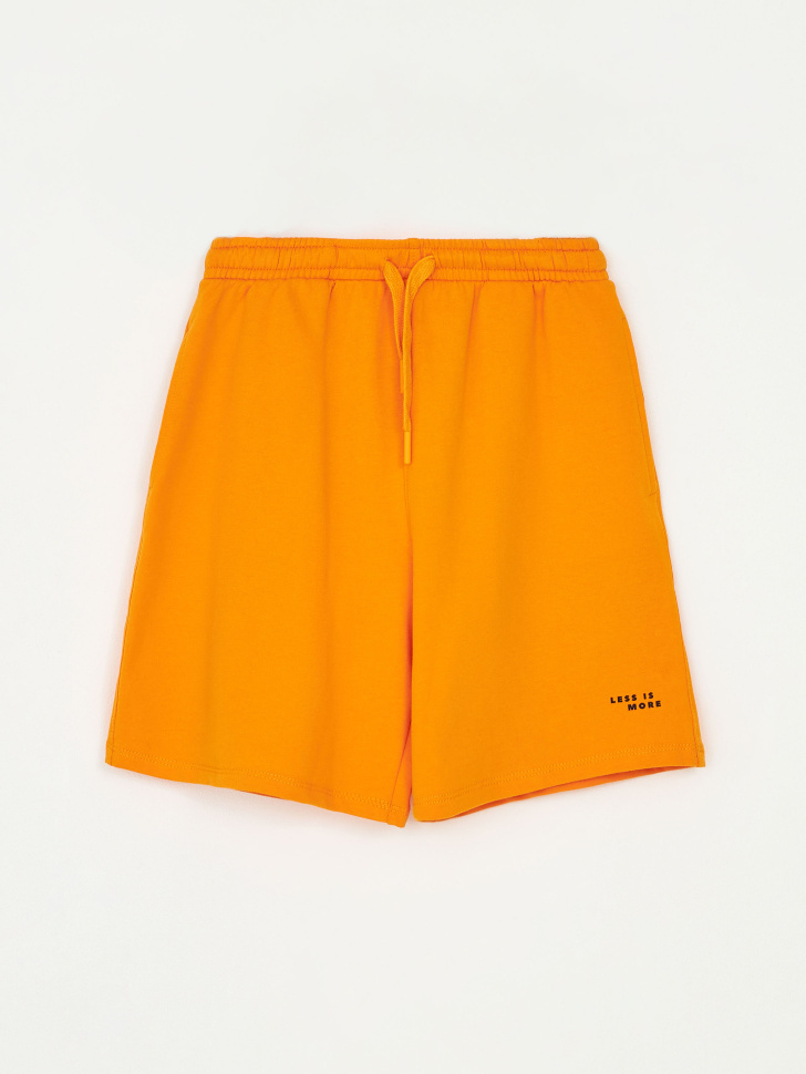 Трикотажные шорты с принтом для мальчиков (оранжевый, 128) sela 4680168589201 - фото 3