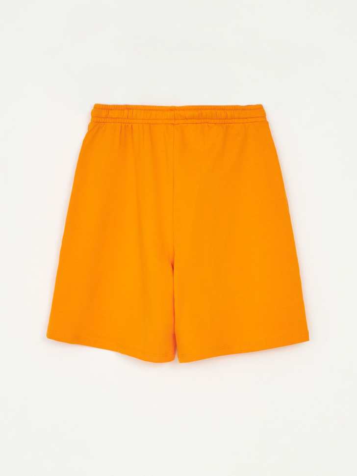 Трикотажные шорты с принтом для мальчиков (оранжевый, 128) sela 4680168589201 - фото 4