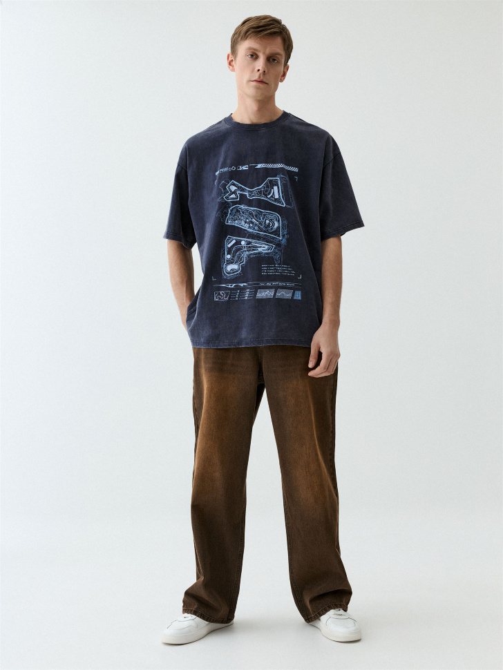 

Коричневые джинсы WIDE LEG