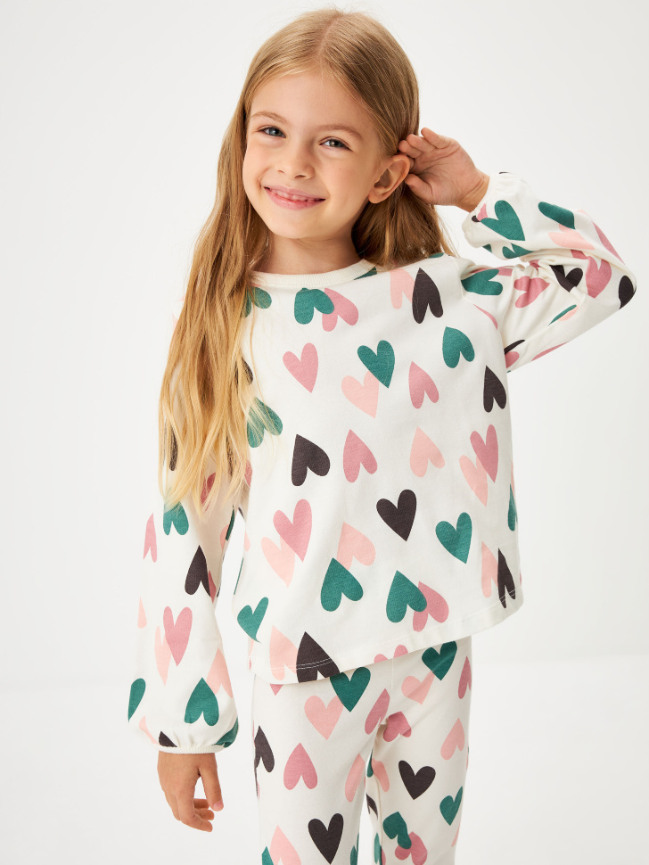 Пижама с ярким принтом для девочек - фото 2