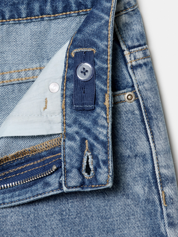 брюки (бриджи) джинсовые для мальчиков из россии вид сбоку