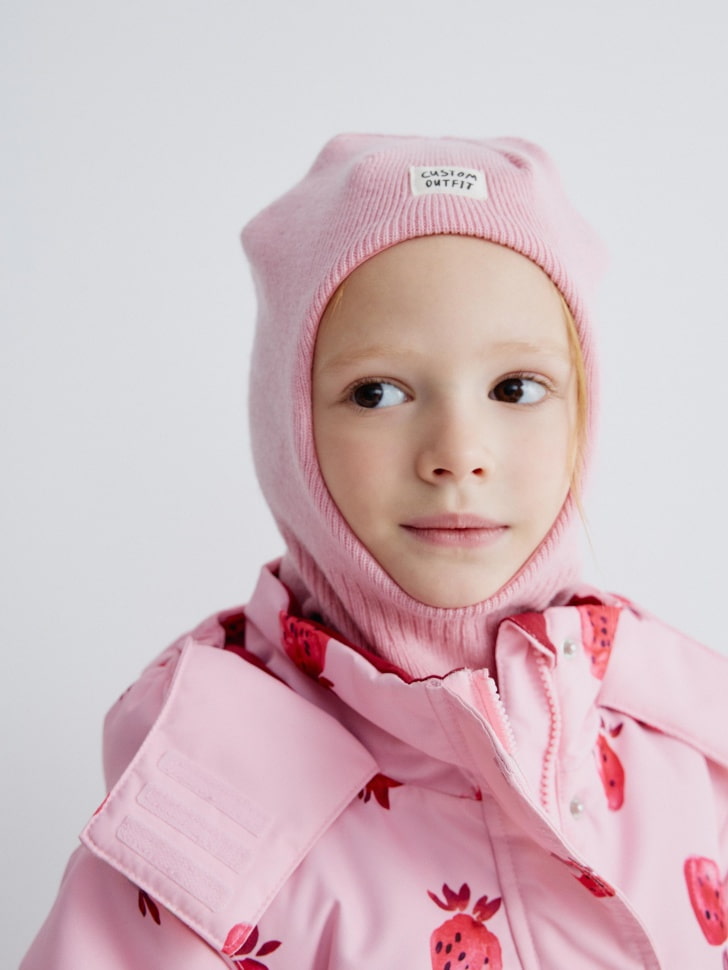 

Шапка-шлем из смесовой шерсти для девочек, 5810173323