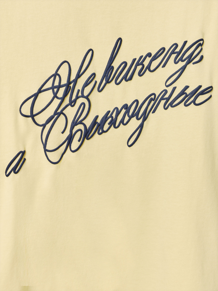 футболка оверсайз для девочек с принтом  x яндекс путешествия из хлопка спереди