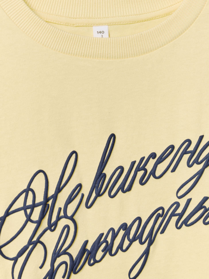 футболка оверсайз для девочек с принтом  x яндекс путешествия универсального стиля с лицевой стороны