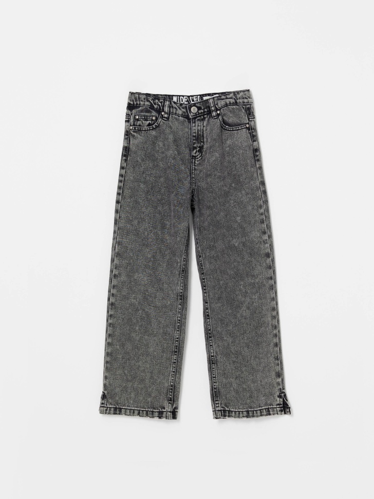 Широкие джинсы для девочек (серый, 92/ 2-3 YEARS) sela 4640078721863 - фото 1