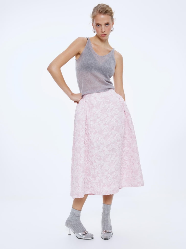 вязаный топ из блестящей пряжи 4610517212467 с промокодом