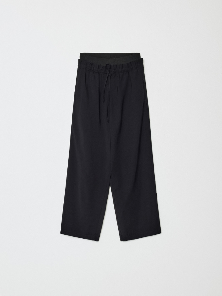 Широкие брюки SELA для девочек, черный, арт. 33961