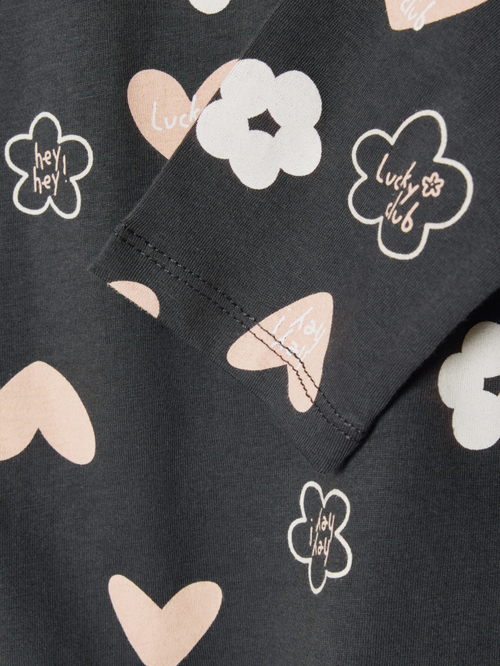 лонгслив с принтом для девочек 4610517162342 с промокодом