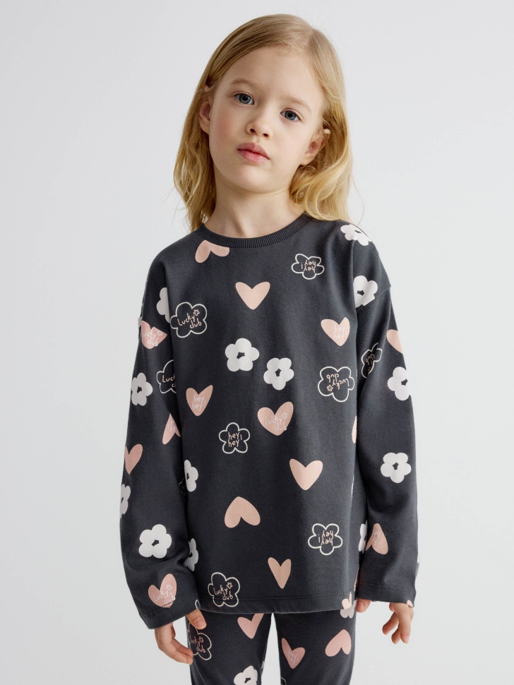 Лонгслив SELA с принтом для девочек, арт. 32298