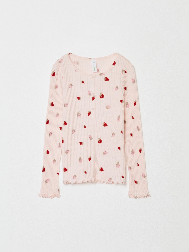 лонгслив с принтом для девочек 4610517173560 фотография