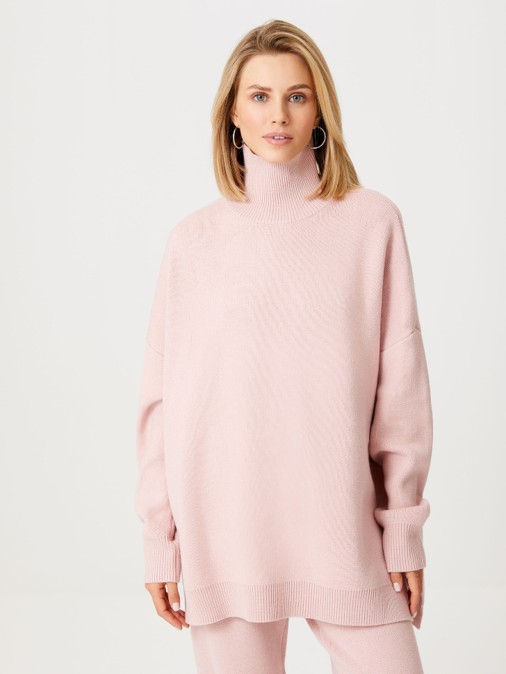 

Вязаный джемпер оверсайз, Розовый