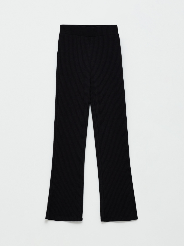Трикотажные брюки-клеш для девочек (черный, 122) от Sela