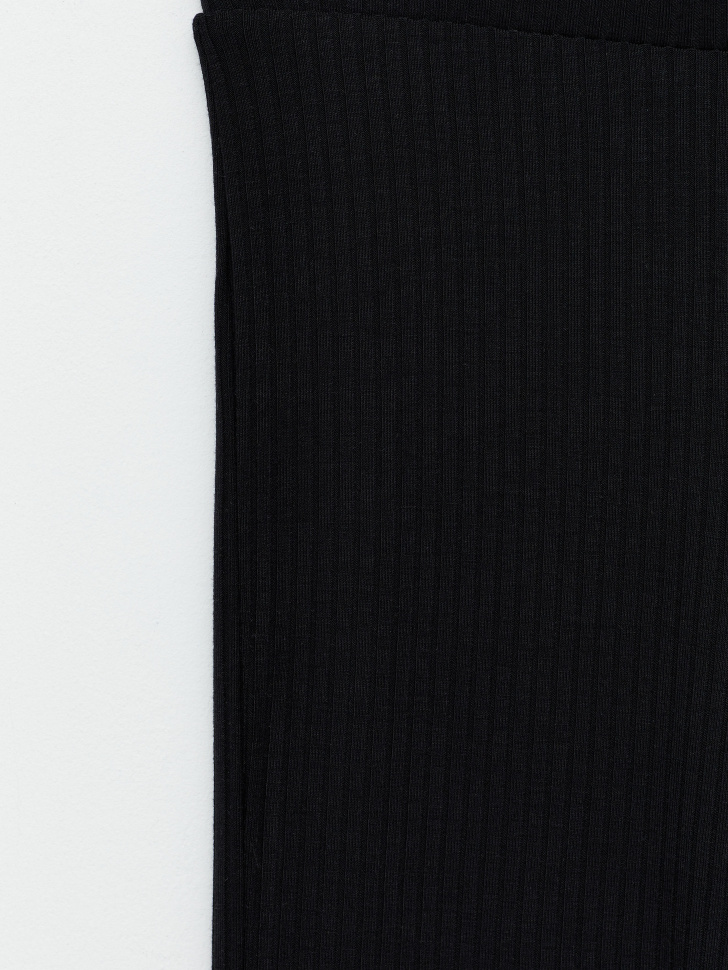 Трикотажные брюки-клеш для девочек (черный, 122) от Sela