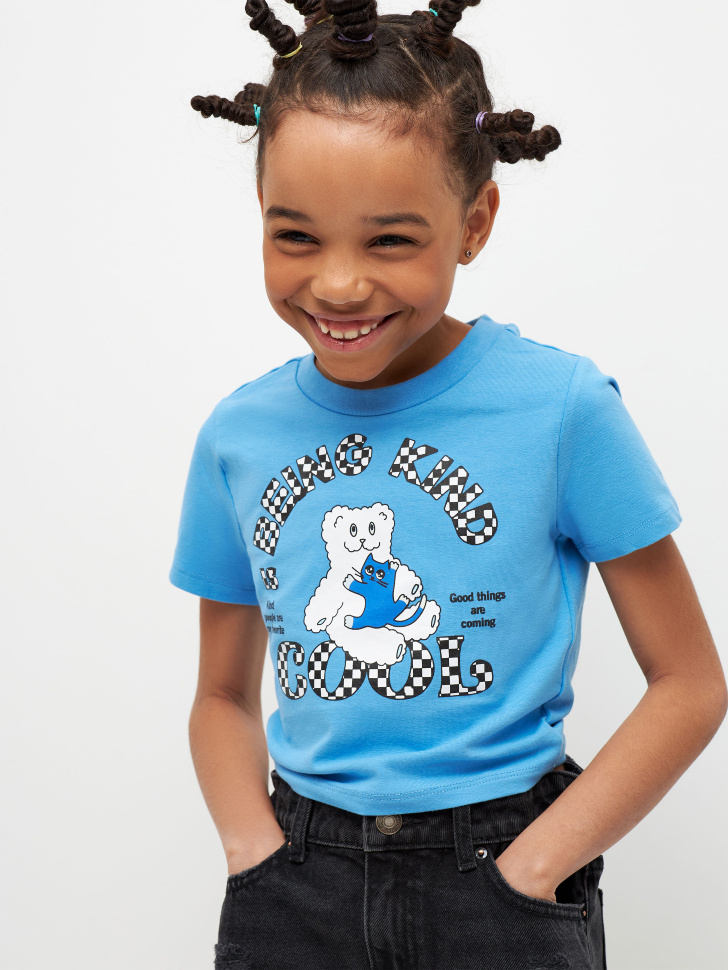 

Укороченная футболка для девочек