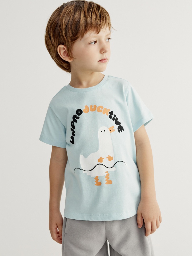 Футболка оверсайз с принтом для мальчиков 599₽