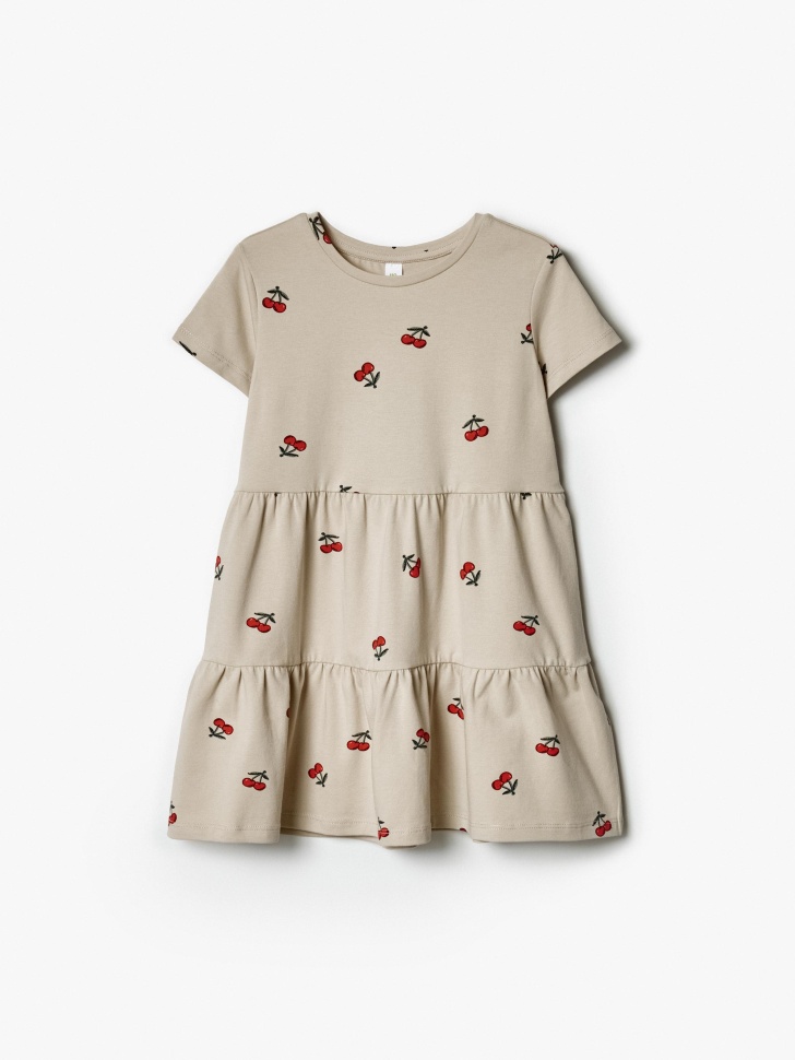 трикотажное платье с принтом для девочек 4610517319142 фотография