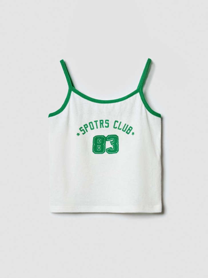 укороченный топ с принтом для девочек по цене 999 руб вид справа